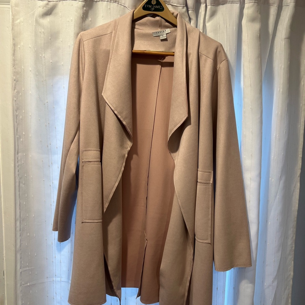 Pink Beige Suede Coat